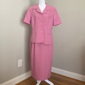 Rose Pink Women's Matching Suit Jacket and Skirt​